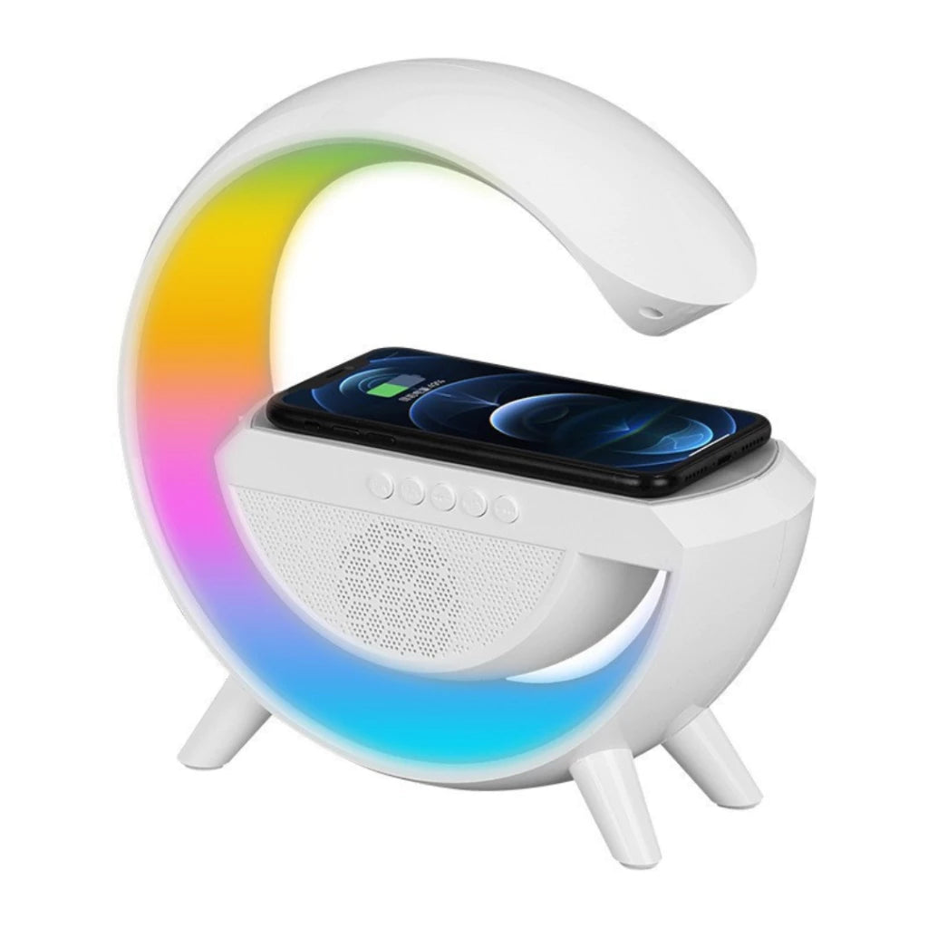 Lampara G Con Altavoz Y Luz RGB Carga QI