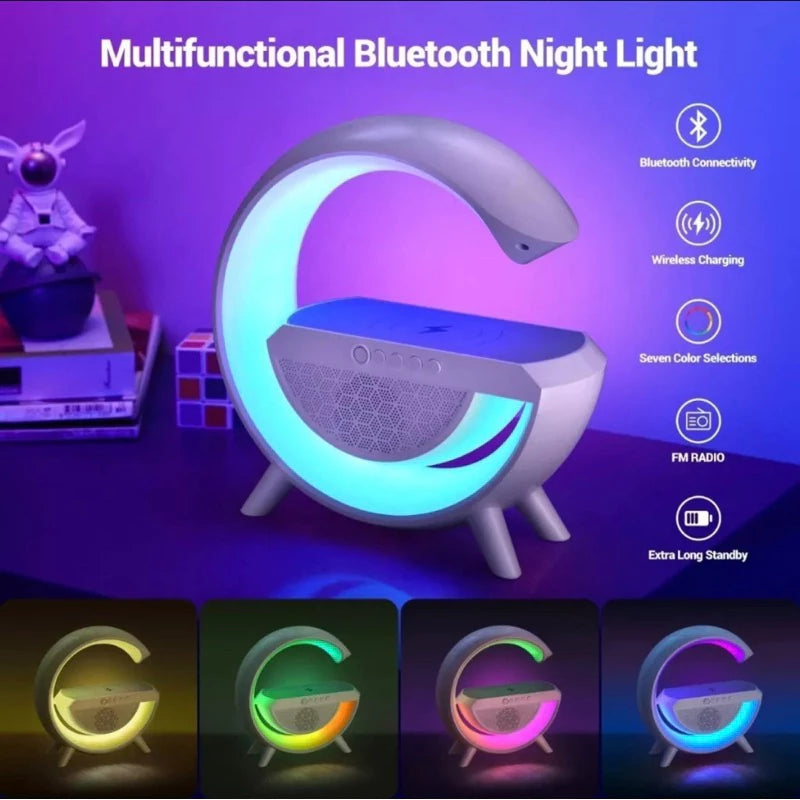 Lampara G Con Altavoz Y Luz RGB Carga QI